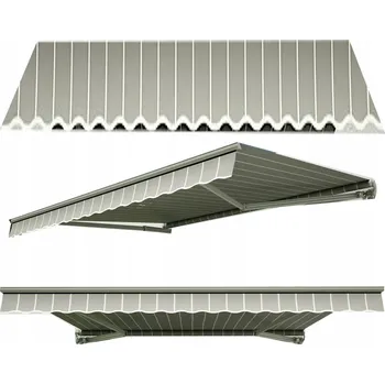 Markýza Balkónová markýza, terasová 400 x 300 cm šedá