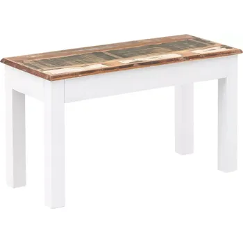 Zahradní lavice Masivní lavice Perth z recyklovaného dřeva, lakovaná, bílá / barevná