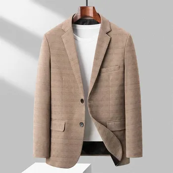 Pánské sako Best Fashion Pánské elegantní společenské sako na oslavy a práci Velikost: 4XL, Barva (Varianta): Khaki