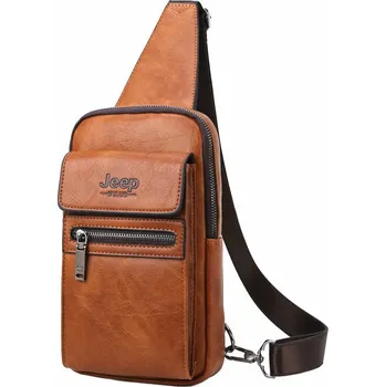 Pánská kožená taška na hruď + pouzdro Barva: 8804-Oranžová