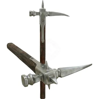 Vrhací kladivo Kovex Ars Gotické bojové kladivo Havraní zobák s bodci a dřevěným topůrkem