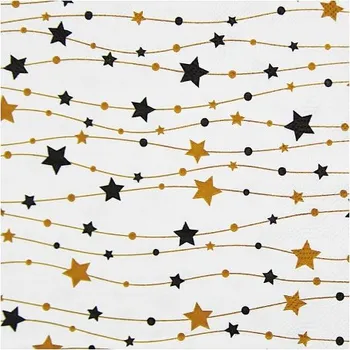 Papírový ubrousek Ubrousky 33 x33 cm, Vánoční řetězy