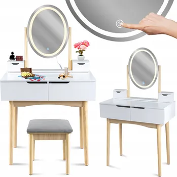 Toaletní stolek Toaletní Stolek Jumi , matně bílý, 80 x 142 x 40 cm