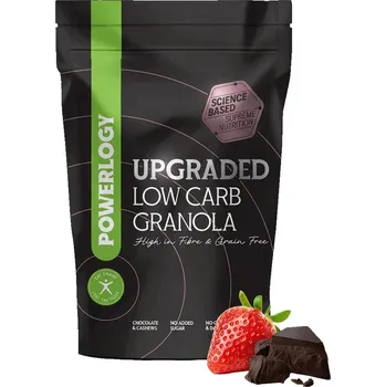 Powerlogy Upgraded low carb granola čokoláda a jahoda