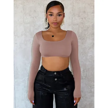 Best Fashion Dámský přiléhavý top s odhalenými zády Velikost: S, Barva (Varianta): Pudrová
