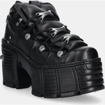 Dámské kozačky Kožené kotníkové boty New Rock CRUST NEGRO M.TM106.C2 černá 99X, EUR 40