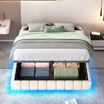 Postel Patrová postel Arhatreya moderní 160 x 200 cm béžová