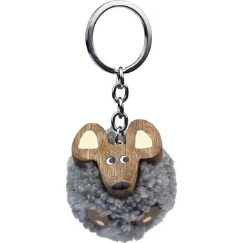 2Kids Toys Dřevěná klíčenka pompon Myš