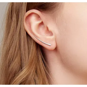 Náušnice B-TOP Postříbřené minimalistické náušnice Jehla