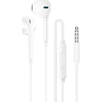 Handsfree Sluchátka Borofone BM100 Fuente s mikrofonem white