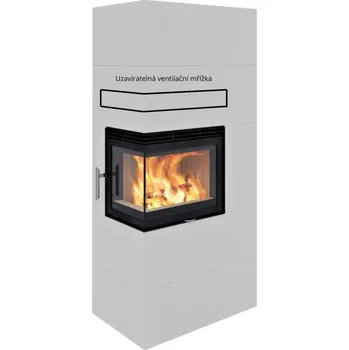 Krbová kamna Nordpeis Salzburg C akumulace/konvekce Levé rohové prosklení
