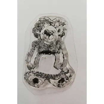 Razítko Razítko silikonové - medvídek v šatičkách - 5 x 4 cm