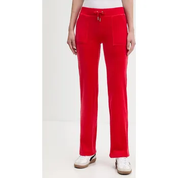 Tepláky Juicy Couture DEL RAY POCKETED PANT JCAP180 červená 33X, vel. S