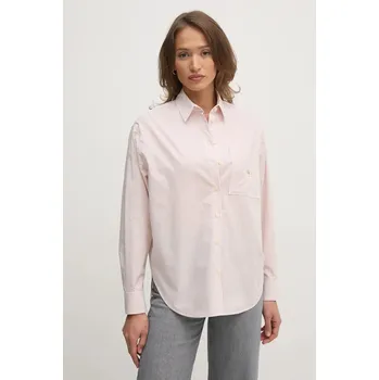 Pánská košile Bavlněná košile Calvin Klein Jeans J20J224436 růžová 03E, vel. M