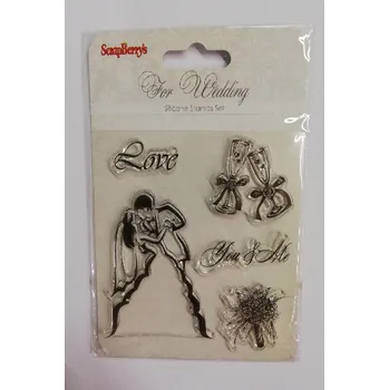 Dětské razítko Razítko transparentní - 10 x 11 cm - Svatební den