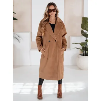 Dámský kabát DStreet dámský kabát hnědý klasický Loriness velikost XL