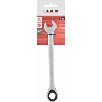 Ruční nářadí Oboustranný klíč očko-ráčna/otevřený 15 mm Kreator KRTH30508