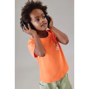 Dětské bavlněné tričko Mayoral 3078.5H.Mini.PPY2 oranžová 23X, vel. 134