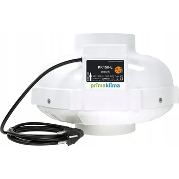 potrubní ventilátor Prima Klima PK150-L 150 mm - 760 m3/h, jednorychlostní ventilátor
