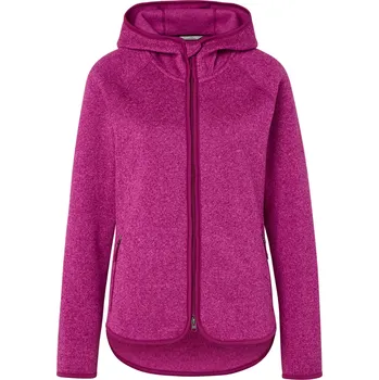 Dámská cargo bunda 724525 - Tchibo - Bunda z pleteného fleecu s kapucí - pro ženy - vel. L 44/46 - barva: červená