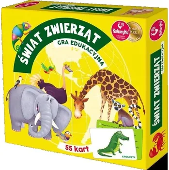 Desková hra Společenská hra Svět zvířat. Vzdělávací hra Kukuryku