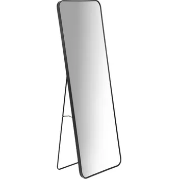 Zrcadlo Zrcadlo ELORA stojací obdélníkové černé 140x50 cm HOMLA
