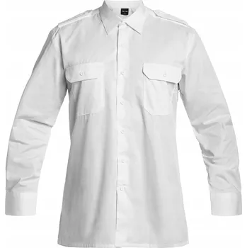 Pánská košile Pánská košile Mil-Tec bílá s dlouhým rukávem, klasický límec, velikost XL
