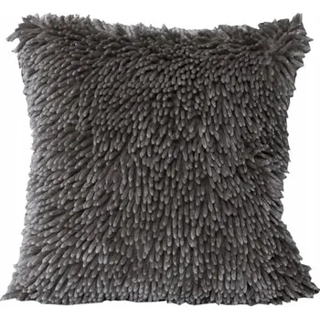 Polštář Dekorační povlak na polštář 50x50 EuroFirany SHAGGY stříbrný