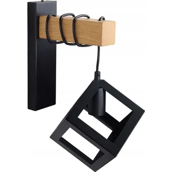 Nástěnné svítidlo Goldlux kovové nástěnné svítidlo loft Sweden Wood E27 38 cm černé 314604