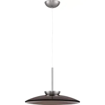 LED stmívatelný nikl-hnědý moderní lustr Esti