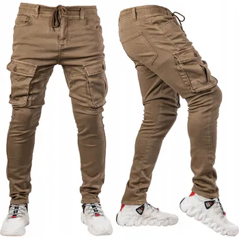 Pánské kalhoty Pánské kalhoty kapsáče HNĚDÉ DOSTER vel. 34