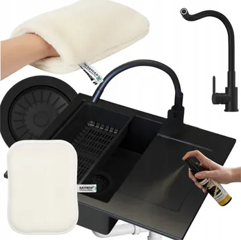 Granitový dřez Jednokomorový granitový dřez Granitan Bello, černý