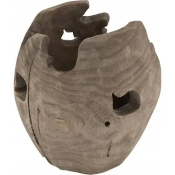 Váza Dekorativní váza DIJK, dřevo paulovnie, velká, moderní, 29 cm