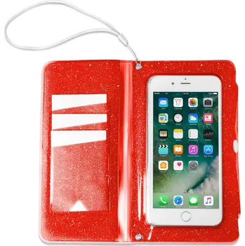 Pouzdro na mobilní telefon CELLY Splash Wallet voděodolné pouzdro na telefony 6.2 ", oranžové