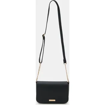 Kabelka Sinsay - Crossbody kabelka z imitace kůže - černá - 155GK-99X - 155GK-99X-ONE