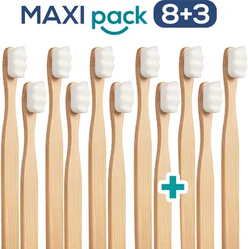 Zubní kartáček MAXI PACK 8+3 Ultrajemný zubní kartáček Nanosmile Eco White