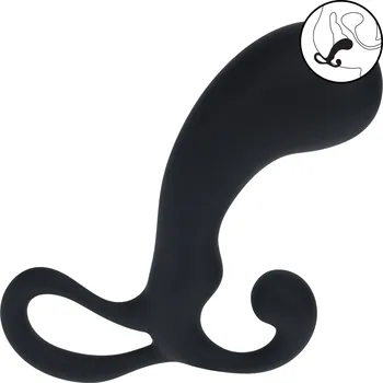 Vibrátor na prostatu Levelz Bulb with Loop Silicone Prostate Massager L Black