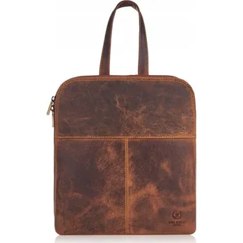 Městský batoh HNĚDÝ KOŽENÝ DÁMSKÝ BATOH PAOLO PERUZZI