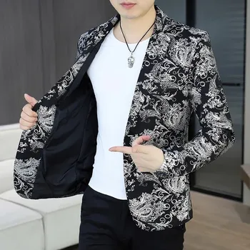 Pánské sako Best Fashion Pánské elegantní společenské sako Velikost: L, Barva (Varianta): Stříbrná