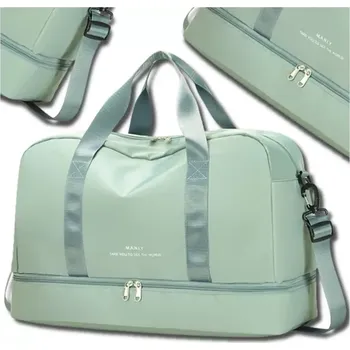 Cestovní taška Cestovní taška ZIELONA CT84 (Velká cestovní taška 50 x 31 x 24 cm, objem 37 l, barva zelená - mátová )