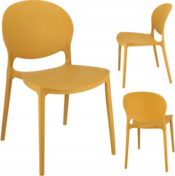 Jídelní židle Zahradní židle Jumi plast žlutá