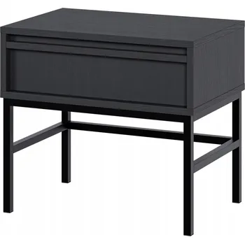 Noční stolek Noční stolek Evo s zásuvkou a roštem 50 cm, černý