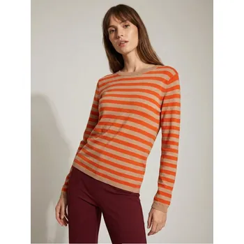 Dámské oblečení Sinsay - Viskózový pruhovaný svetr - oranžová - 9933A-23X - 9933A-23X-XL