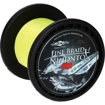 Mikado PLETENÁ ŠŇŮRA - NIHONTO FINE BRAID - 0.35mm/33.4kg/900m - FLUO/ŽLUTÁ - 1 cívka