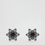 Reserved - Náušnice ve tvaru květin - černý - 034ID-99X - 034ID-99X-ONE