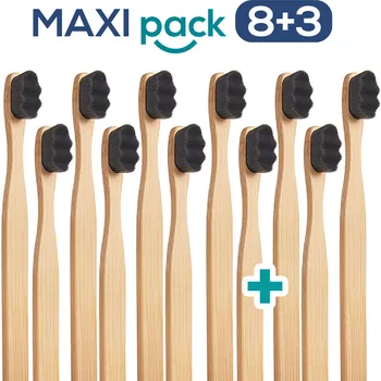 Zubní kartáček MAXI PACK 8+3 Ultrajemný zubní kartáček Nanosmile Eco Black