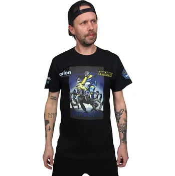 Pánské tričko Meatfly pánské tričko MRG Black | Černá | Velikost S | 100% bavlna