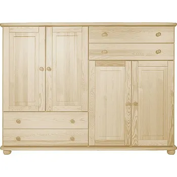 Komoda Nabytek-dreveny.cz Dřevěná komoda MAX 115 borovice masiv 165x125x42 cm Barevné provedení: Přírodní lakovaná