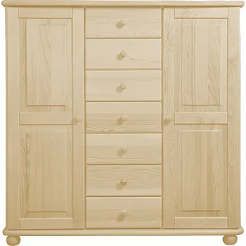 Komoda Nabytek-dreveny.cz Dřevěná komoda MAX 111 borovice masiv 125x125x42 cm Barevné provedení: Přírodní lakovaná