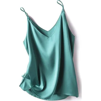 Best Fashion Dámské krátké tílko s výstřihem do V pro volný čas Velikost: M, Barva (Varianta): Zelená